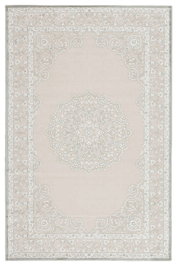 Jaipur Living Malo Medallion Gray/ White Area Rug (9'6"X13'6")
