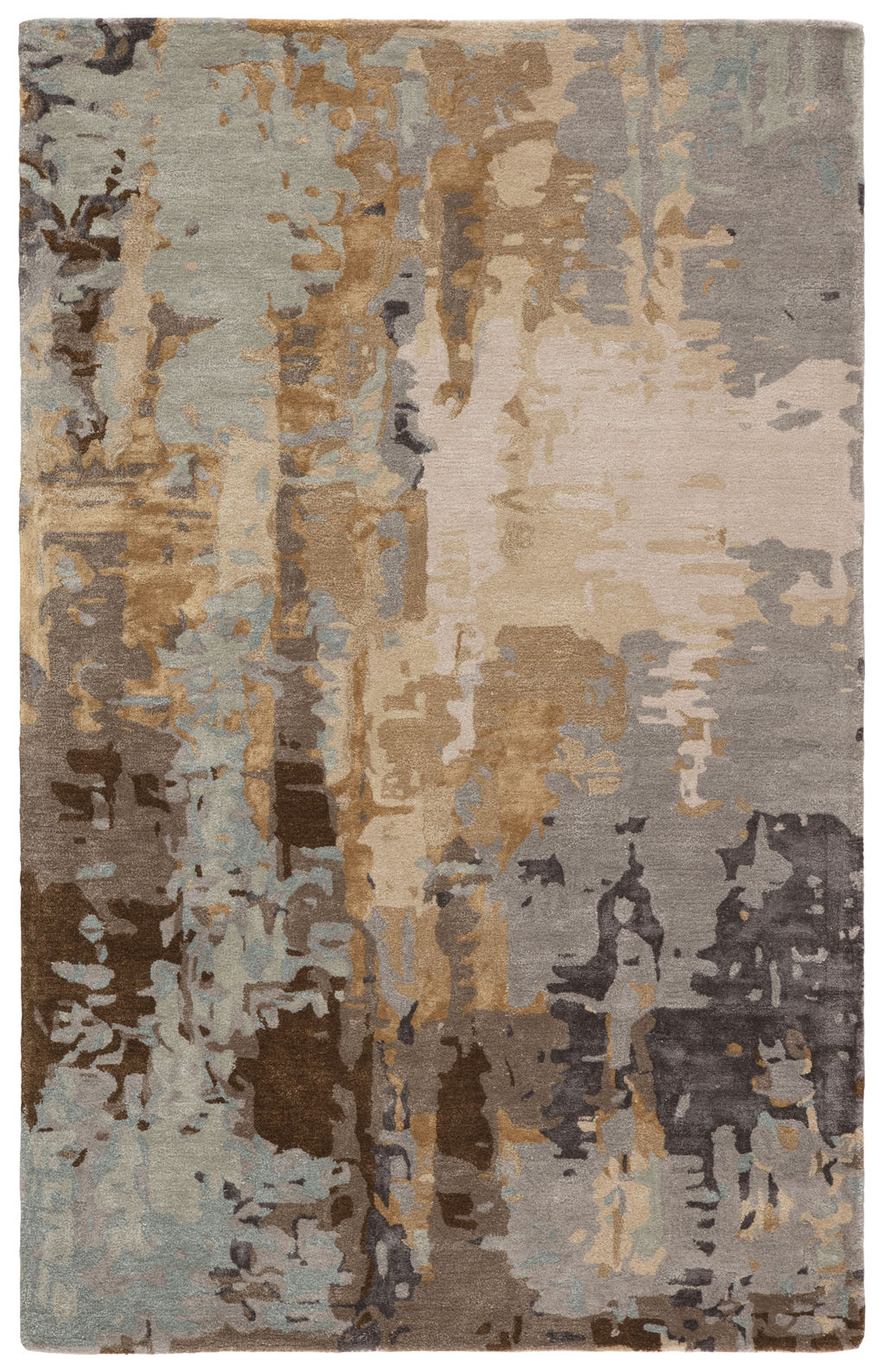 Preview image for Jaipur Living Matcha Handmade Abstract Gray/ Gold Area Rug (2'X3')