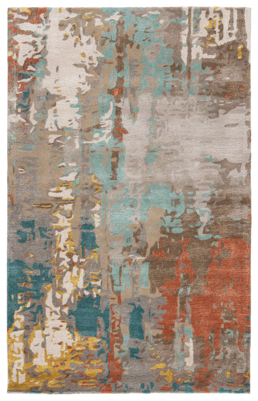 Matcha Handmade Abstract Multicolor Area Rug (9'X13')