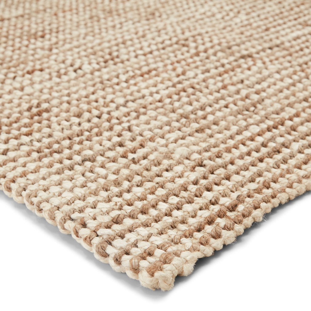 Mayen Natural Solid White/ Tan Area Rug (9'X12')