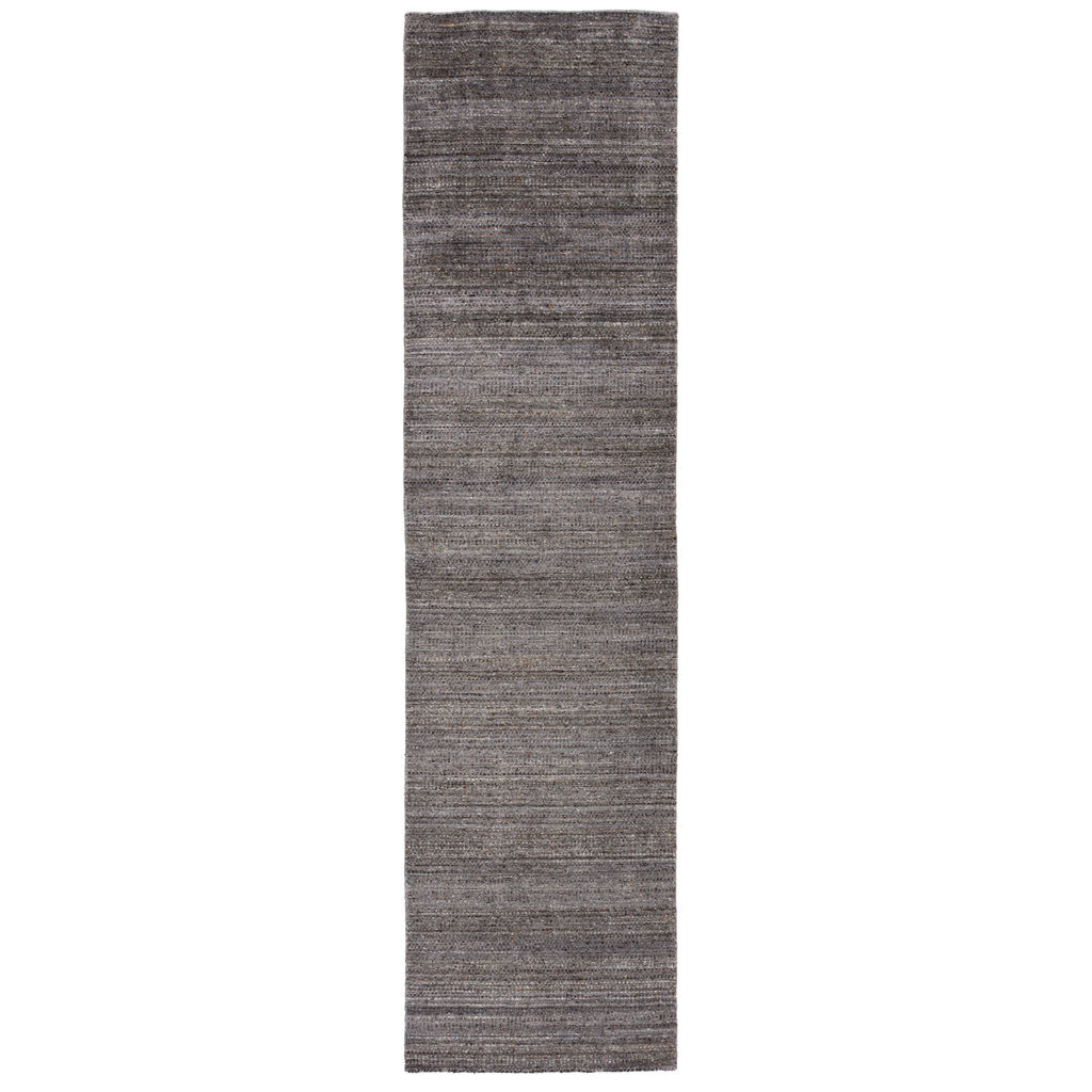 Preview image for Minuit Handmade Geometric Gray/ Blue Runner Rug (3'X12')