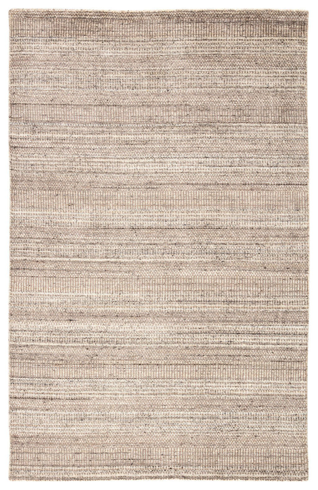 Minuit Handmade Geometric Gray/ Tan Runner Rug (3'X12')