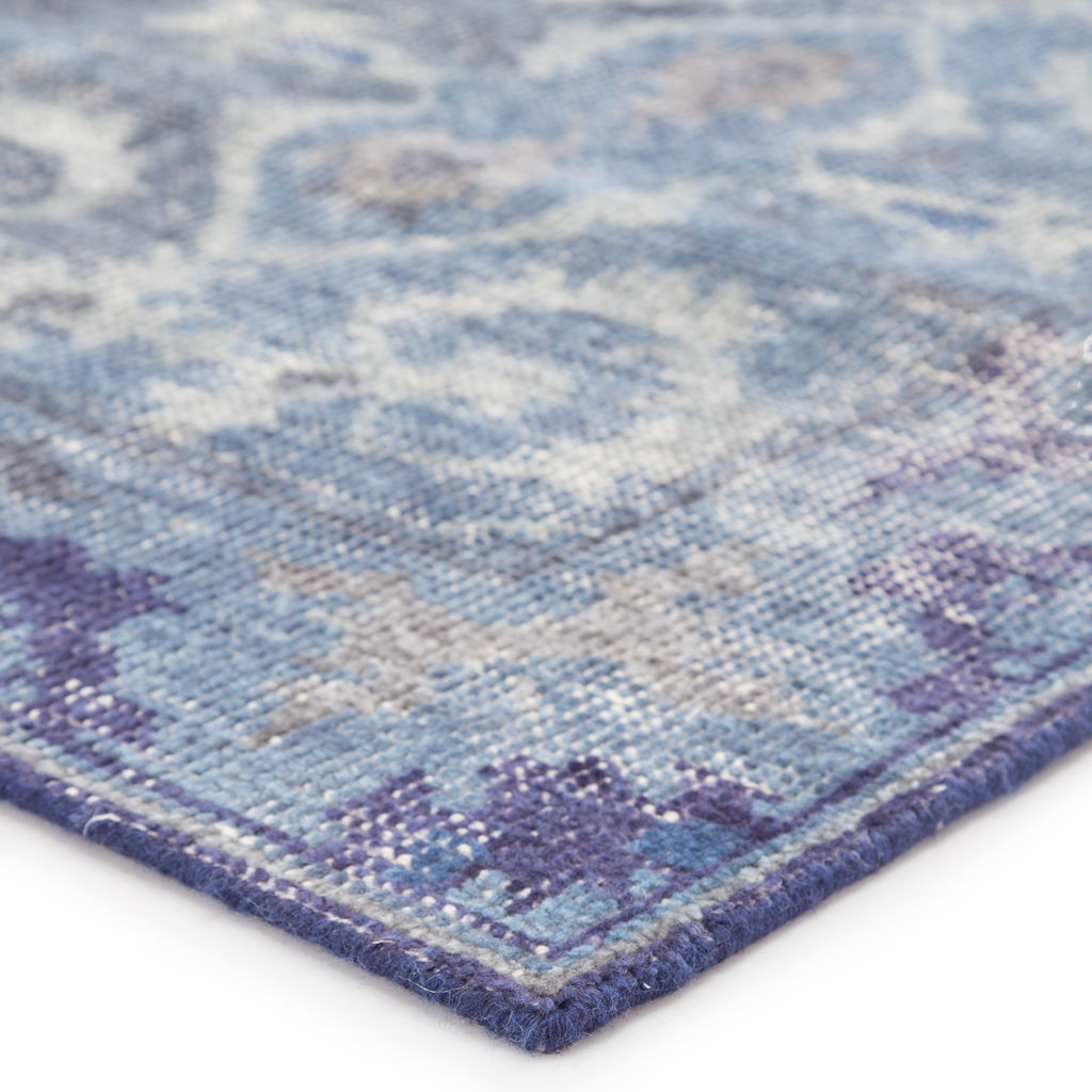 Modify Hand-Knotted Medallion Blue/ Gray Area Rug (8'X11')