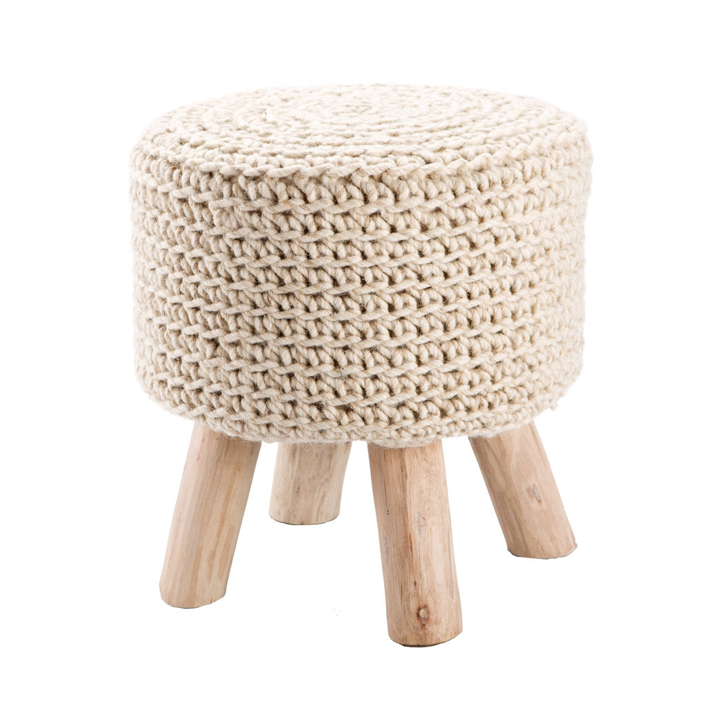 Preview image for Living Montana Stool Solid Cream Stool