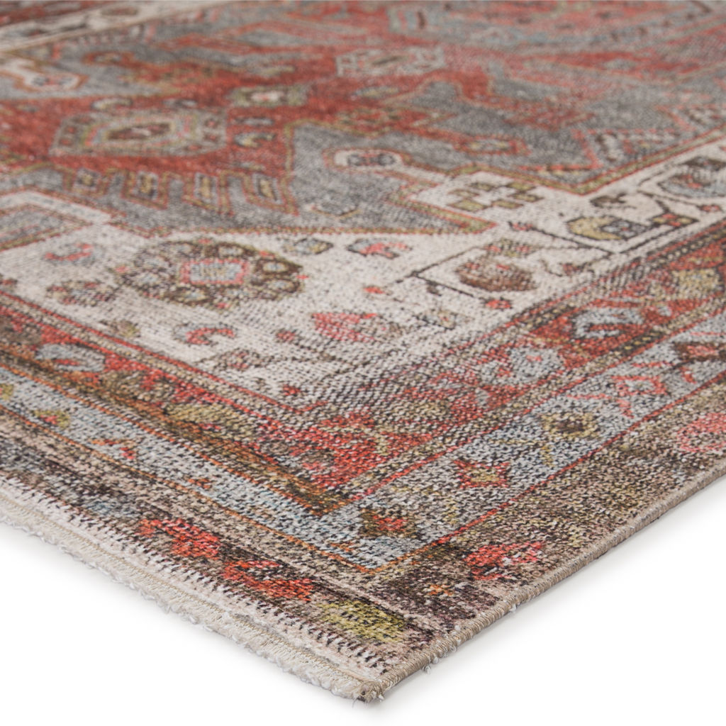 Jaipur Living Palazza Medallion Gray/ Orange Area Rug (8'10"X11'9")