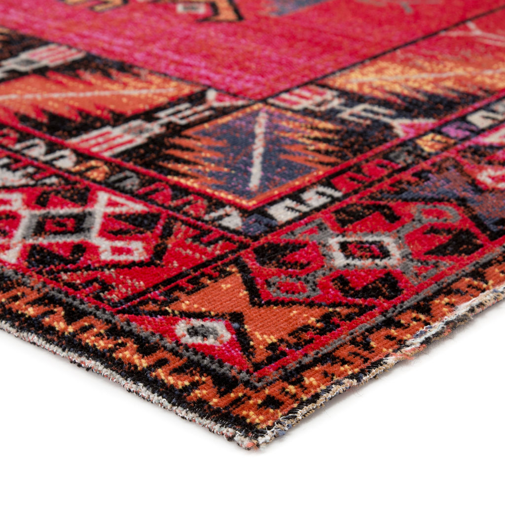 Jaipur Living Paloma Indoor/ Outdoor Tribal Red/ Black Area Rug (5'3"X7'6")