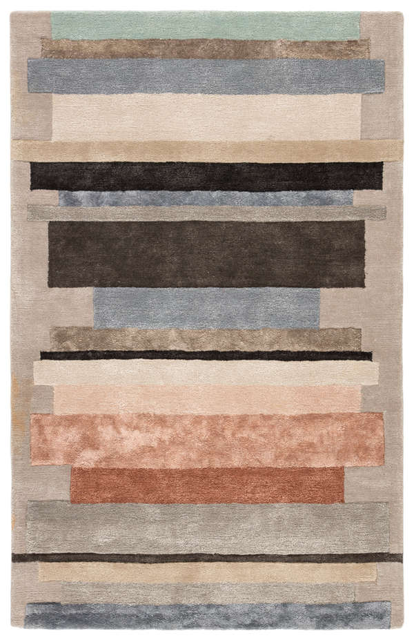 Jaipur Living Parallel Handmade Geometric Gray/ Pink Area Rug (8'X11')