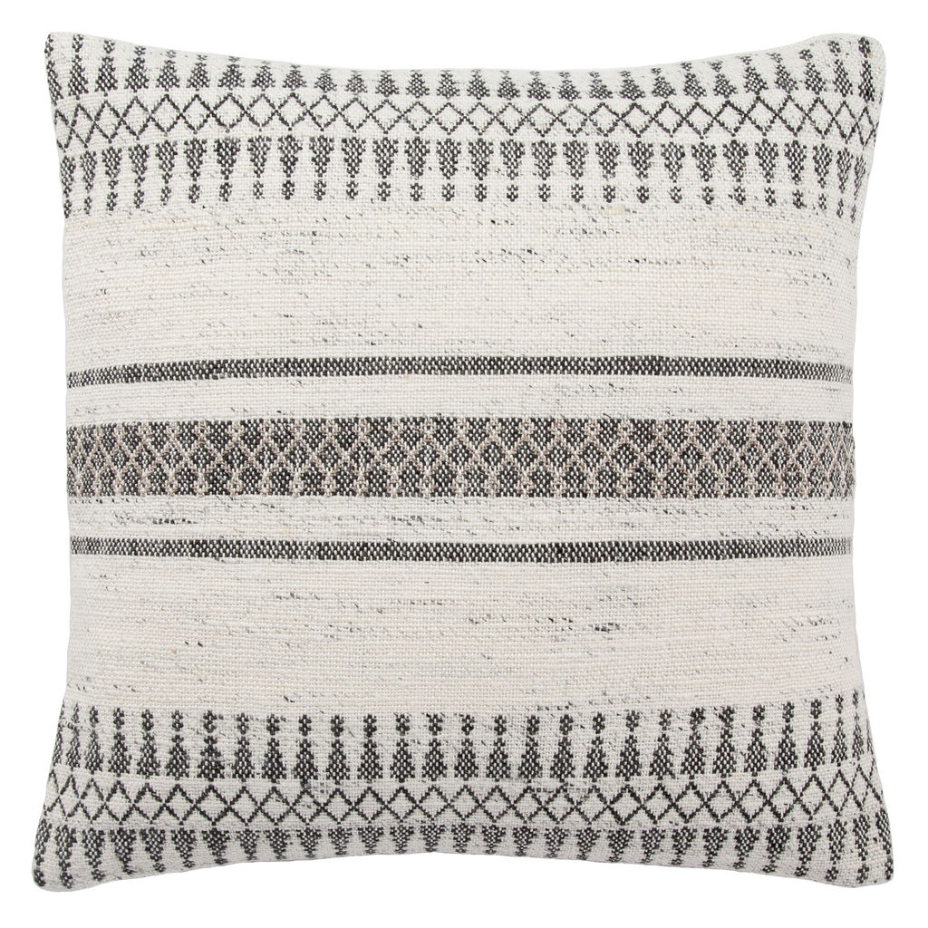 Preview image for Jaipur Living Prescott Gray/ Ivory Geometric Poly Throw Pillow 20 Inch