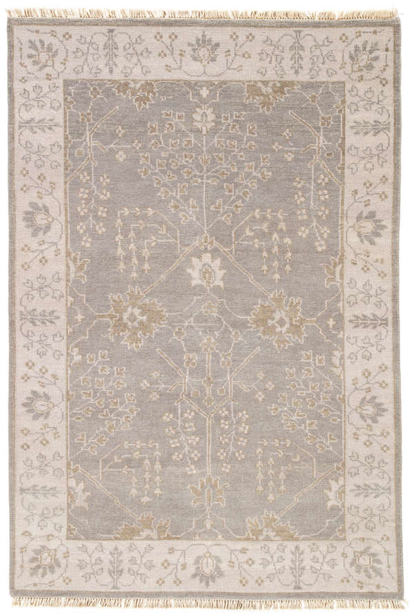Jaipur Living Reagan Hand-Knotted Bordered Gray/ Beige Area Rug (9'X12')