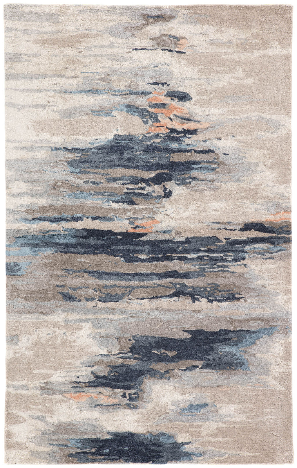 Handmade Whimsical Abstract Area Rug- 9' x 13'