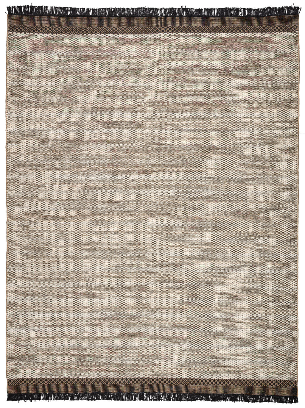 Preview image for Jaipur Living Saanvi Natural Border White/ Black Area Rug (8'X10')