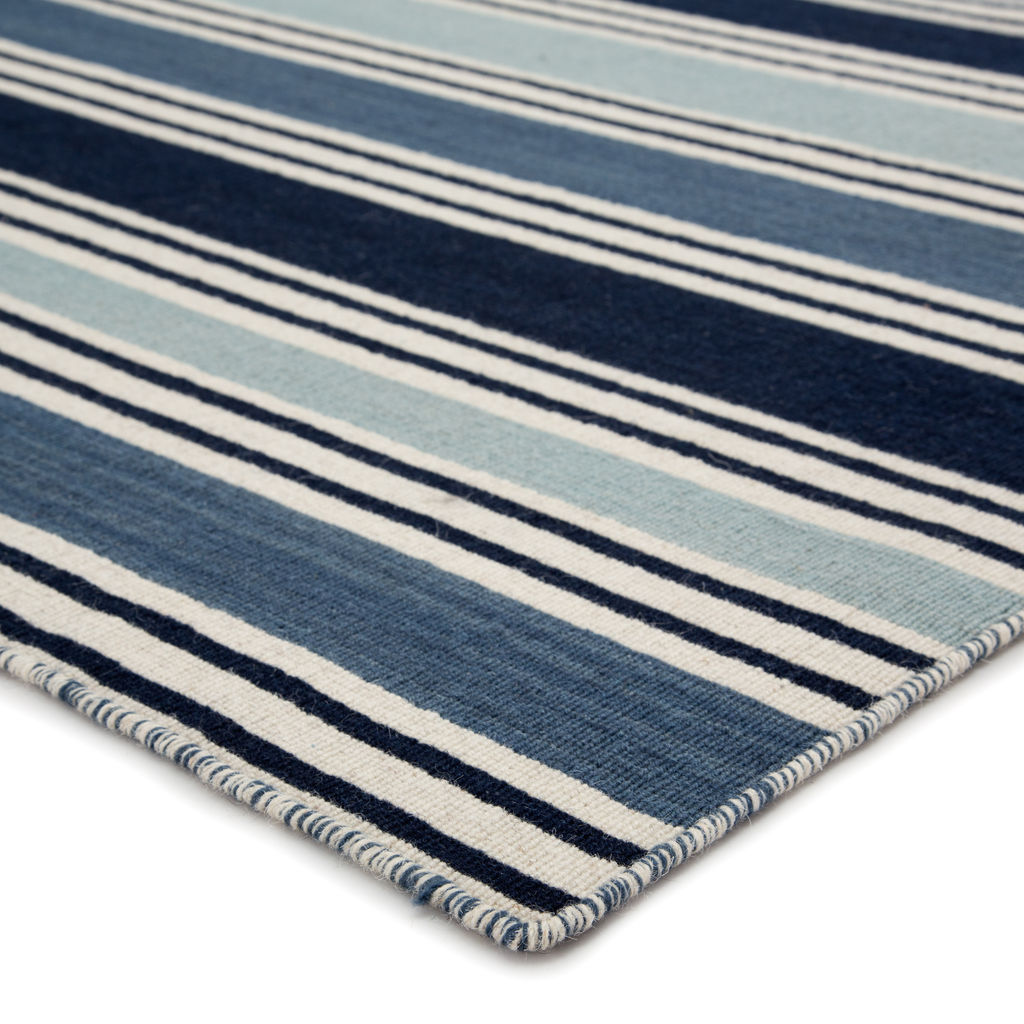 Jaipur Living Salada Handmade Stripe Blue/ White Runner Rug (2'6"X8')
