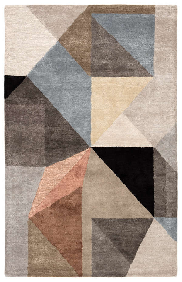 Jaipur Living Scalene Handmade Geometric Gray/ Blue Area Rug (8'X11')