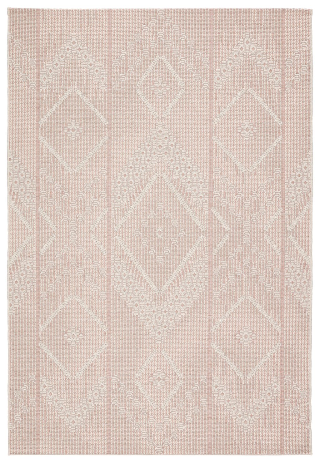 Jaipur Living Shiloh Indoor/ Outdoor Tribal Light Pink/ Cream Area Rug (5'3"X7'6")