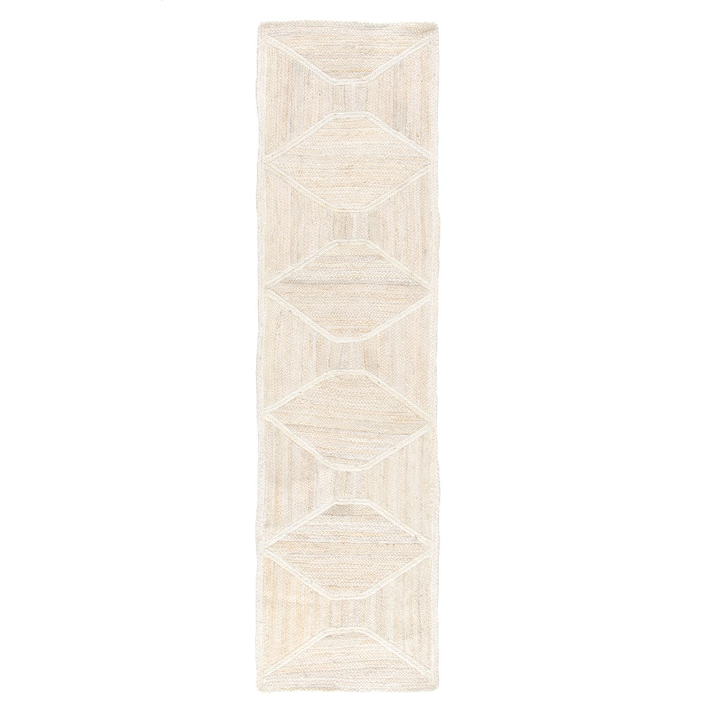 Sisal Bow Natural Trellis Ivory/ Beige Runner Rug (2'6"X9')