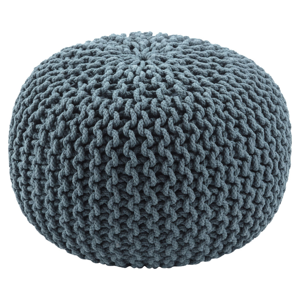 Preview image for Spectrum Pouf Textured Teal Round Pouf