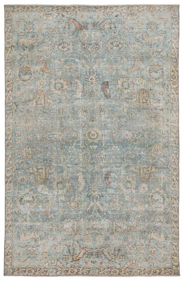 Jaipur Living Stag Oriental Teal/ Gold Area Rug (4'X6')