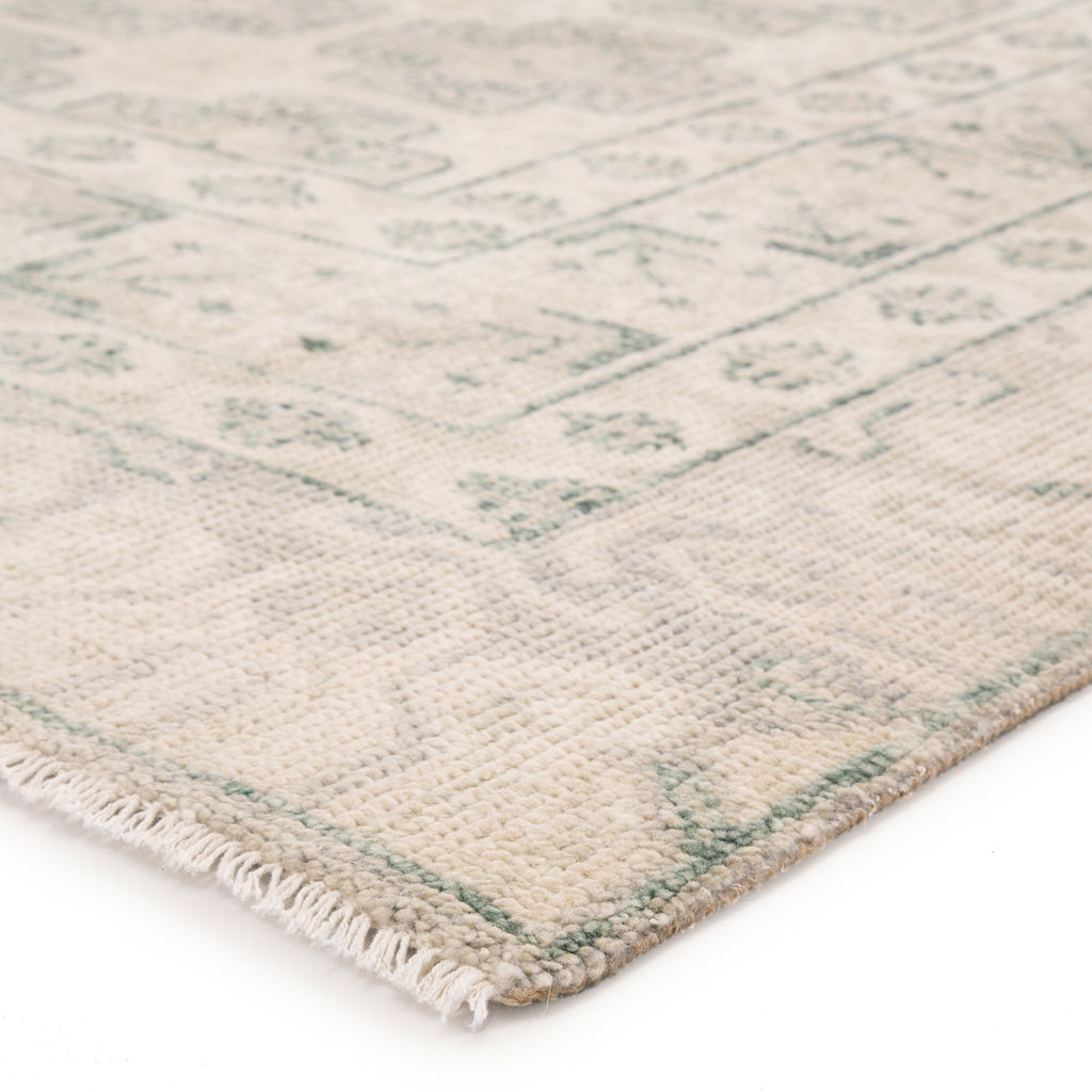 Jaipur Living Stage Hand-Knotted Border Ivory/ Green Area Rug (8'6"X11'6")