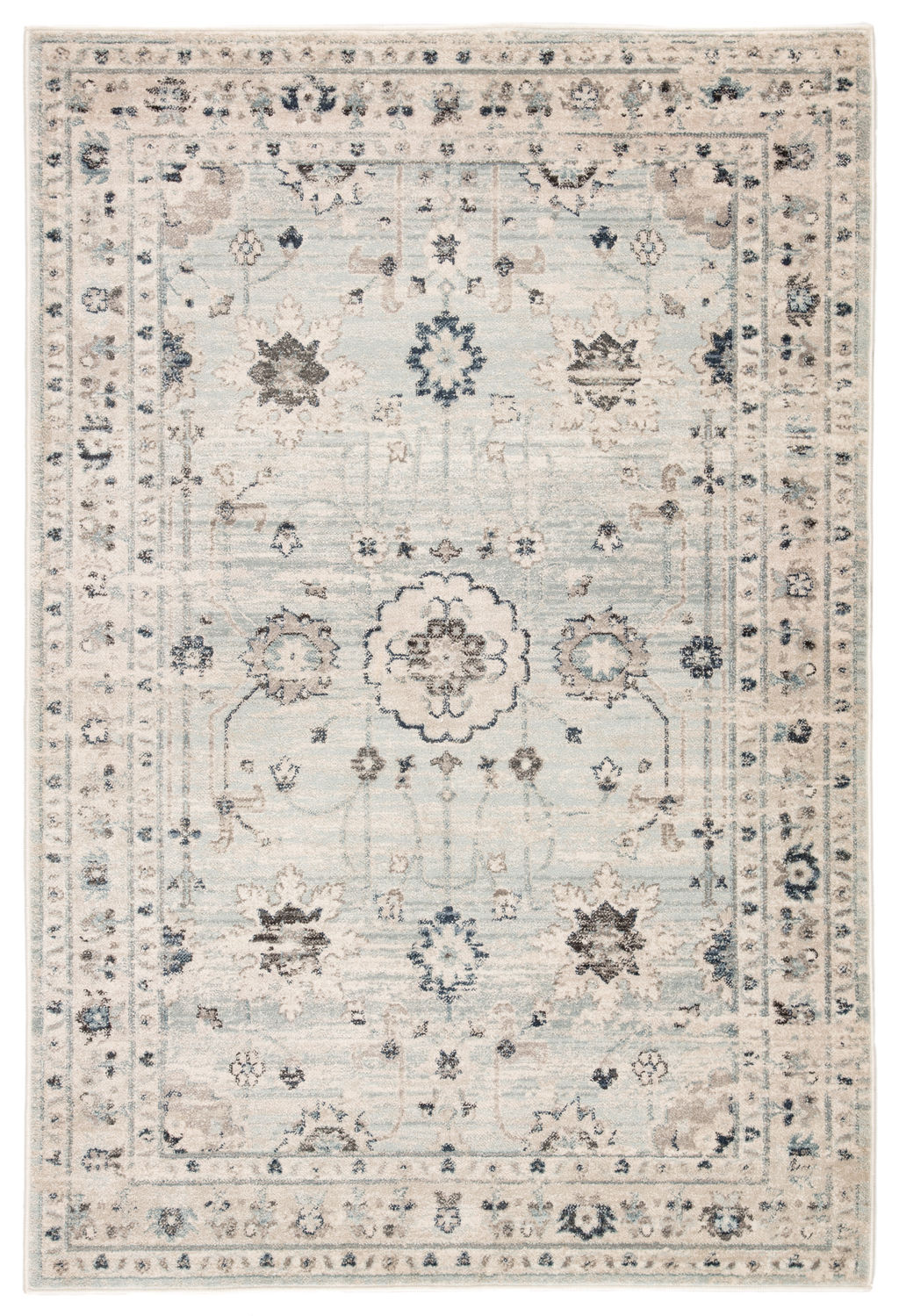 Preview image for Jaipur Living Stirling Oriental Light Blue/ Light Gray Area Rug (5'3"X7'10")