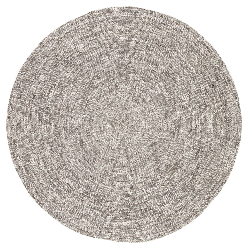 Preview image for Natural Solid Gray & White Round Area Rug (8'X8')