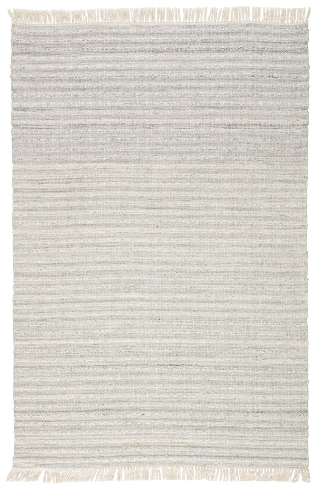 Indoor/ Outdoor Solid Light Gray/ Cream Area Rug (8'X10')
