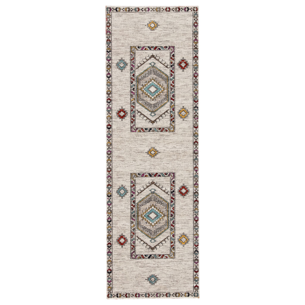 Preview image for Jaipur Living Tov Indoor/ Outdoor Medallion Light Gray/ Multicolor Runner Rug (2'6"X8')