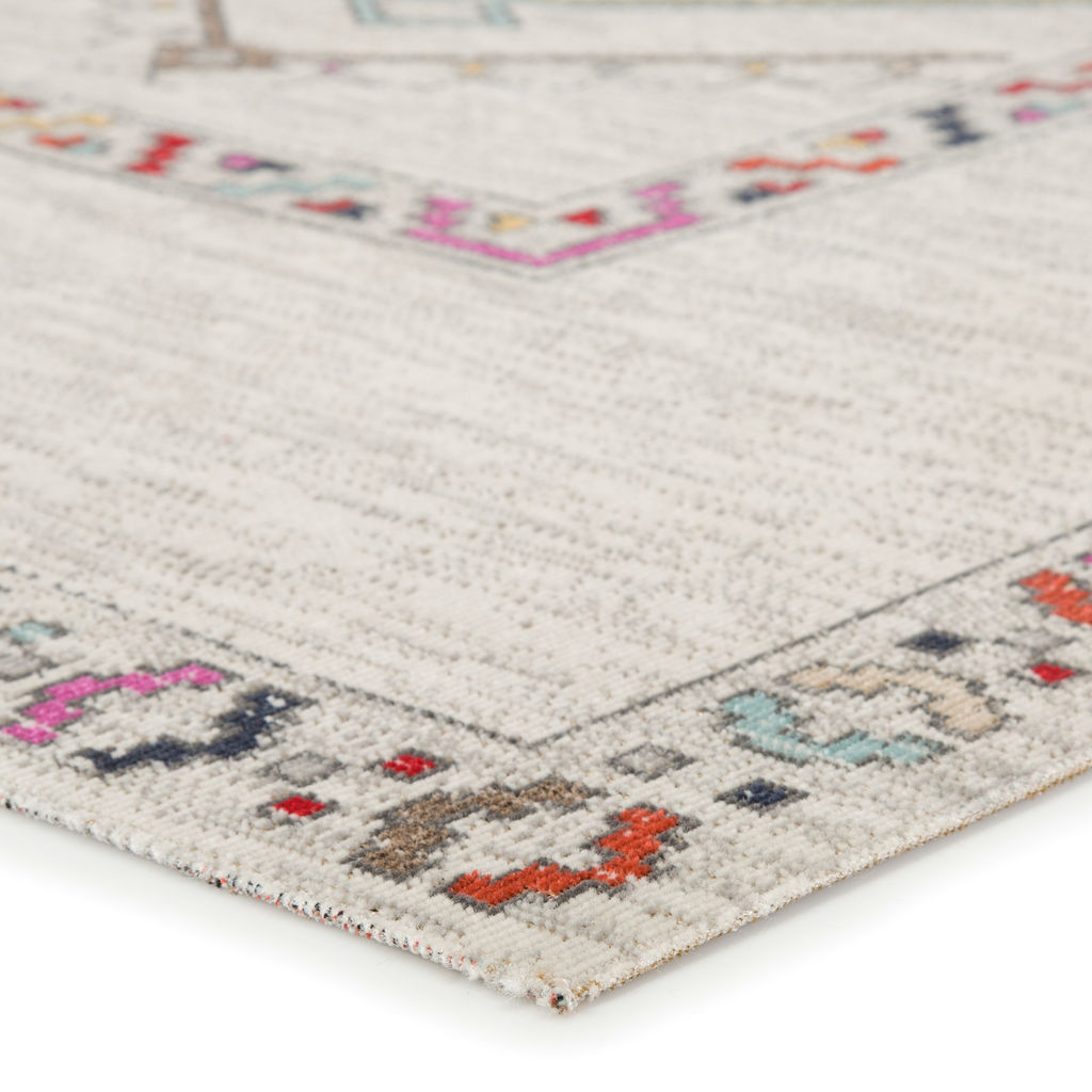 Jaipur Living Tov Indoor/ Outdoor Medallion Light Gray/ Multicolor Runner Rug (2'6"X8')