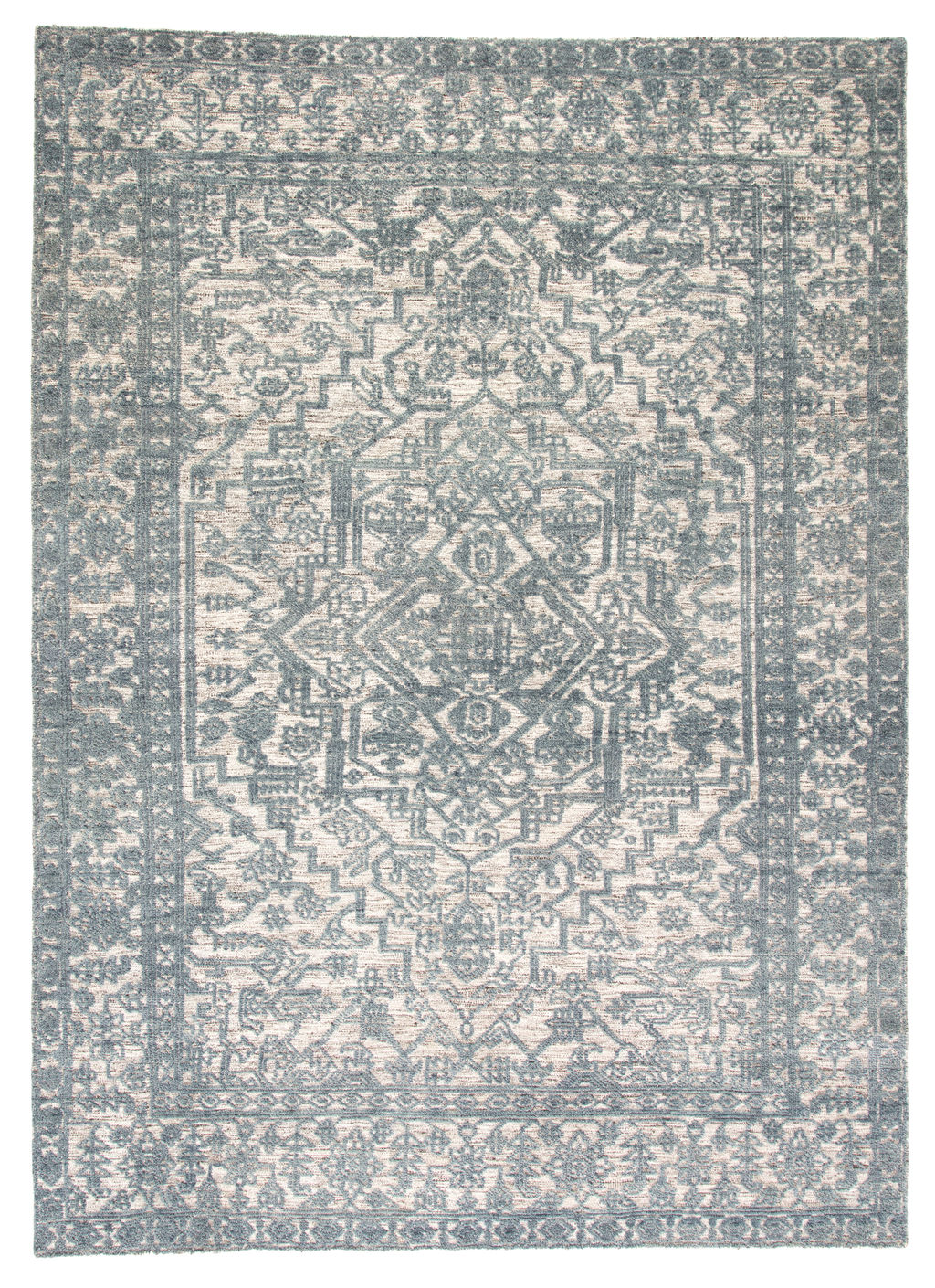 Jaipur Living Tulip Hand-Knotted Medallion Blue/ Ivory Area Rug (8'X11')