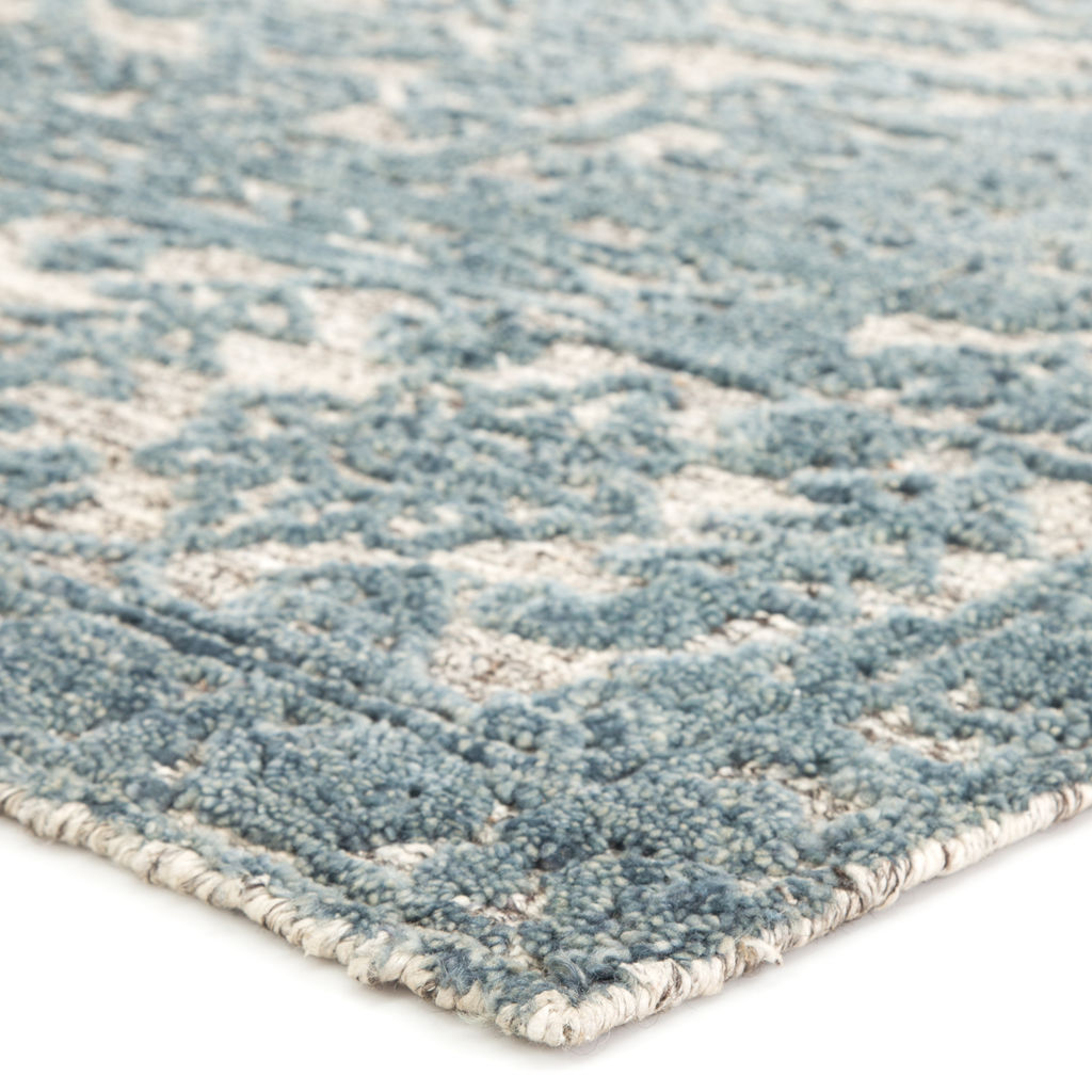 Jaipur Living Tulip Hand-Knotted Medallion Blue/ Ivory Area Rug (8'X11')