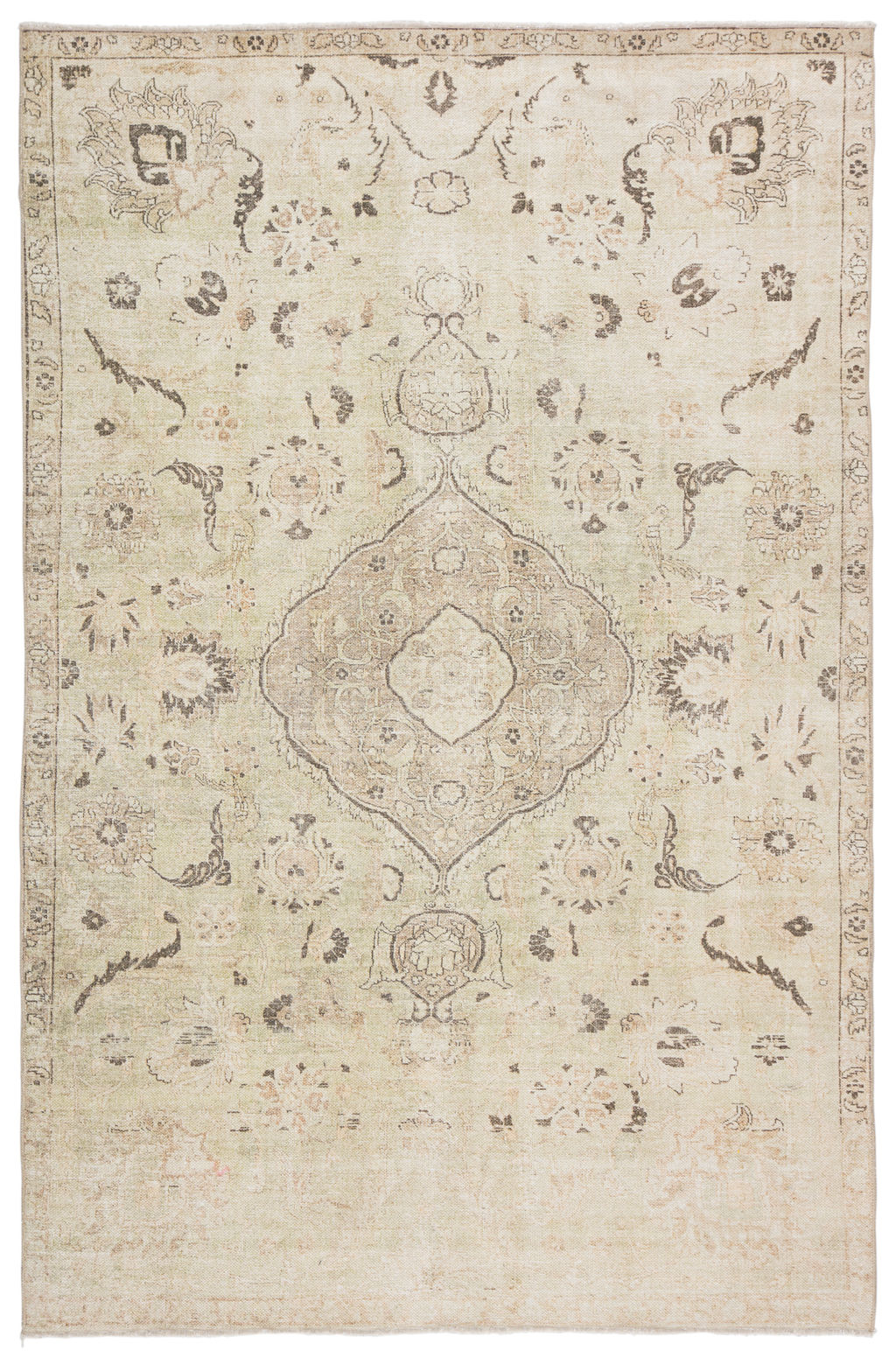 Preview image for Victoire Medallion Green/ Gray Area Rug (8'10"X11'9")