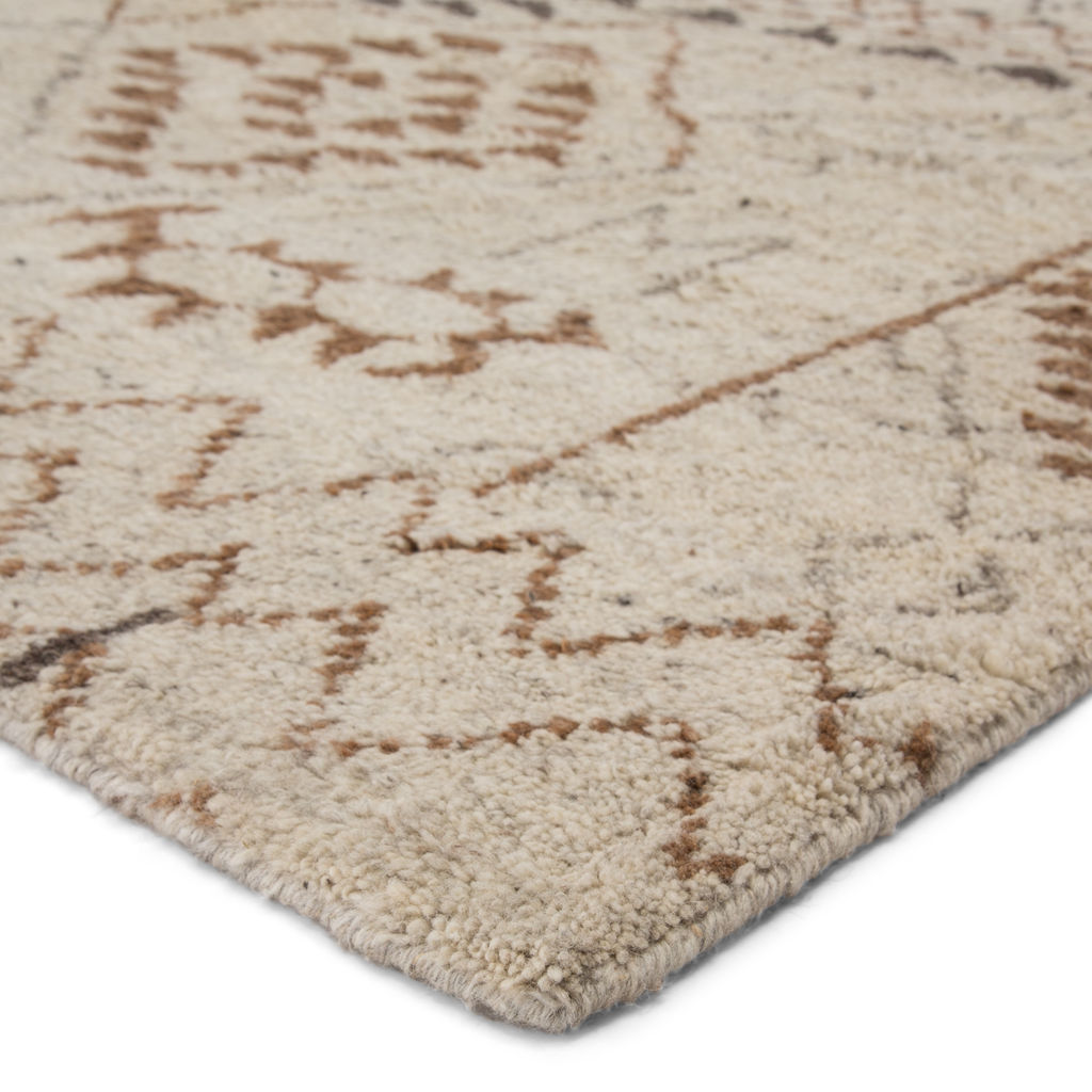 Jaipur Living Zamunda Hand-Knotted Geometric Cream/ Brown Area Rug (8'X10')