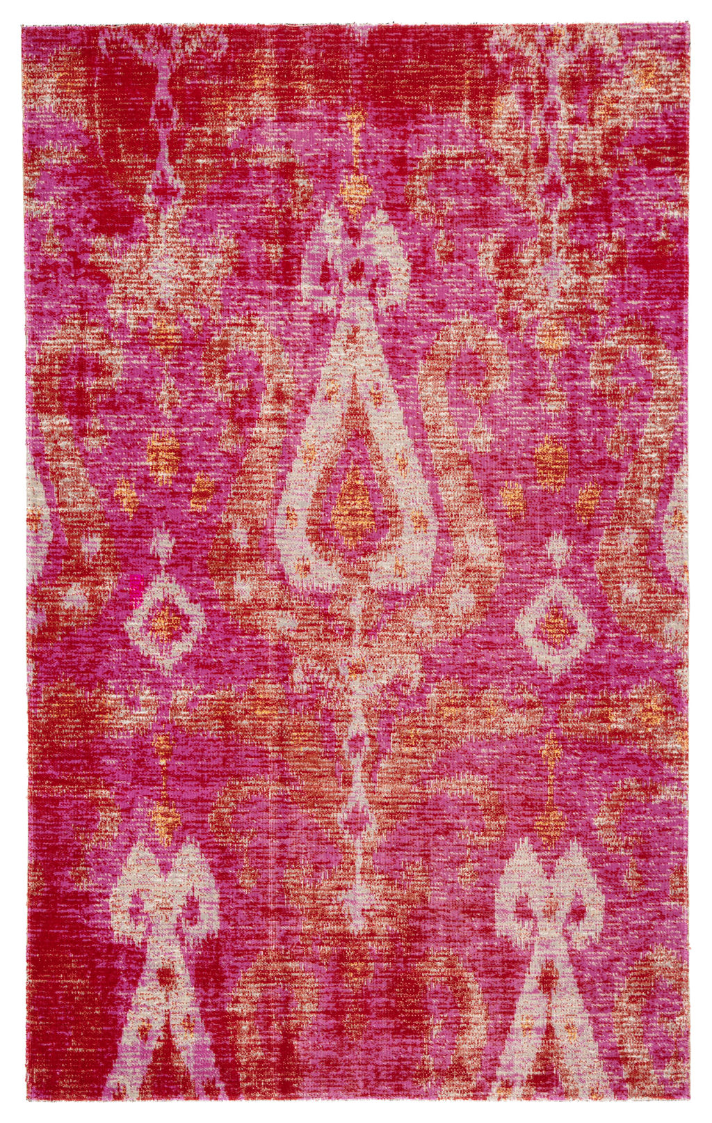 Zenith Indoor/ Outdoor Ikat Pink/ Orange Area Rug (7'6"X9'6")