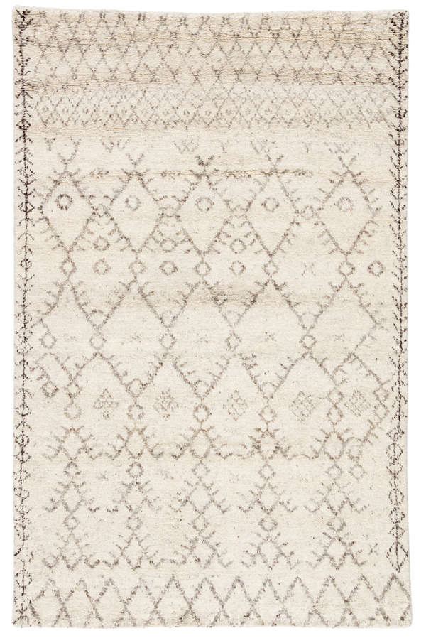 Jaipur Living Zola Hand-Knotted Geometric Ivory/ Brown Area Rug (12'X18')