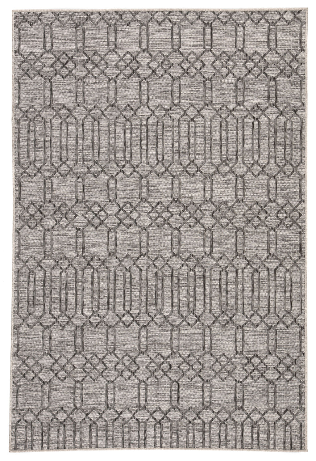 Nikki Chu By Jaipur Living Calcutta Indoor/ Outdoor Geometric Gray Area Rug (2'X3'7")