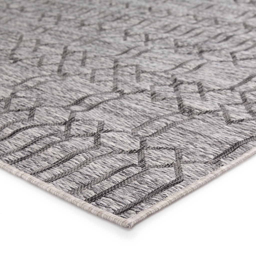 Nikki Chu By Jaipur Living Calcutta Indoor/ Outdoor Geometric Gray Area Rug (2'X3'7")