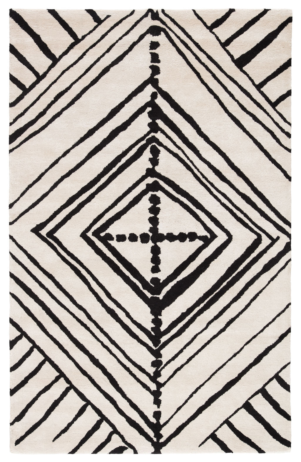 Preview image for Nikki Chu By Jaipur Living Gemma Handmade Abstract White/ Black Area Rug (8'X10')