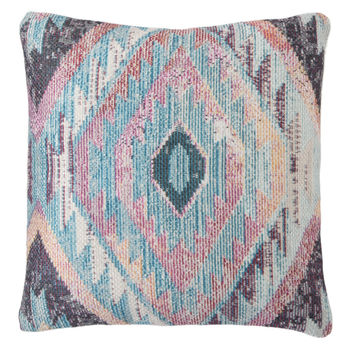 Nikki Chu By Jaipur Living Sinai Indoor/ Outdoor Tribal Blue/ Multicolor Throw Pillow 18 Inch