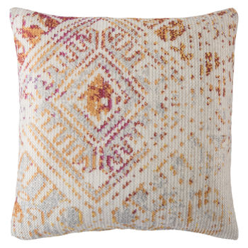 Nikki Chu By Jaipur Living Siva Indoor/ Outdoor Tribal Pink/ Gold Throw Pillow 22 Inch