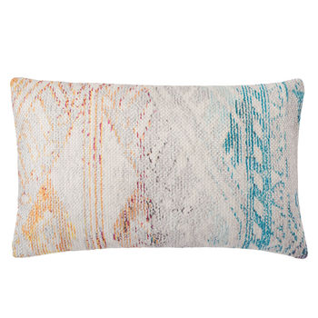 Nikki Chu By Jaipur Living Tribe Indoor/ Outdoor Tribal Multicolor/ White Lumbar Pillow
