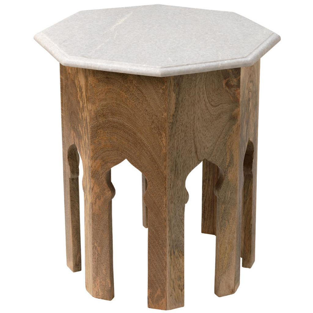 Jamie Young Atlas Side Table In White Marble