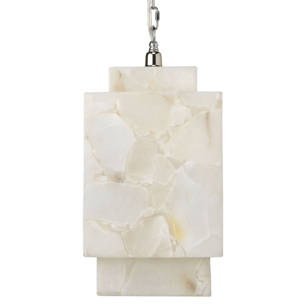 Borealis Cube Pendant In Alabaster