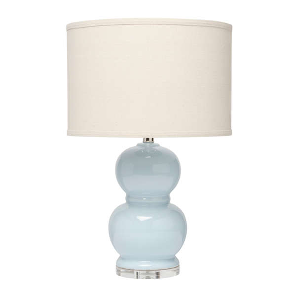 Bubble Ceramic Table Lamp With Drum Shade In Cream