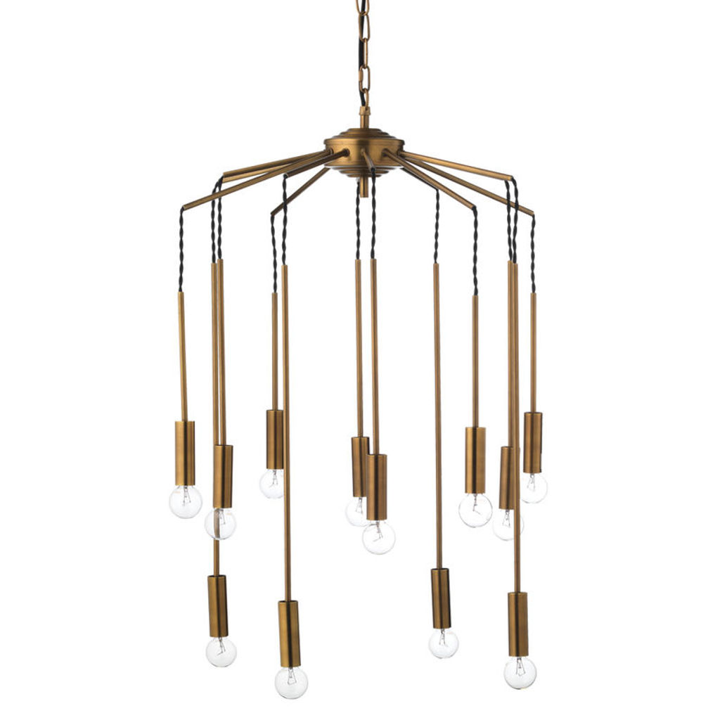 Cascade Pendant In Antique Brass