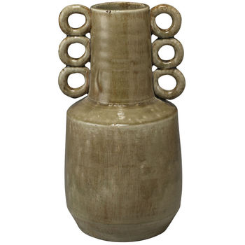 Concentric Vase In Latte Ceramic
