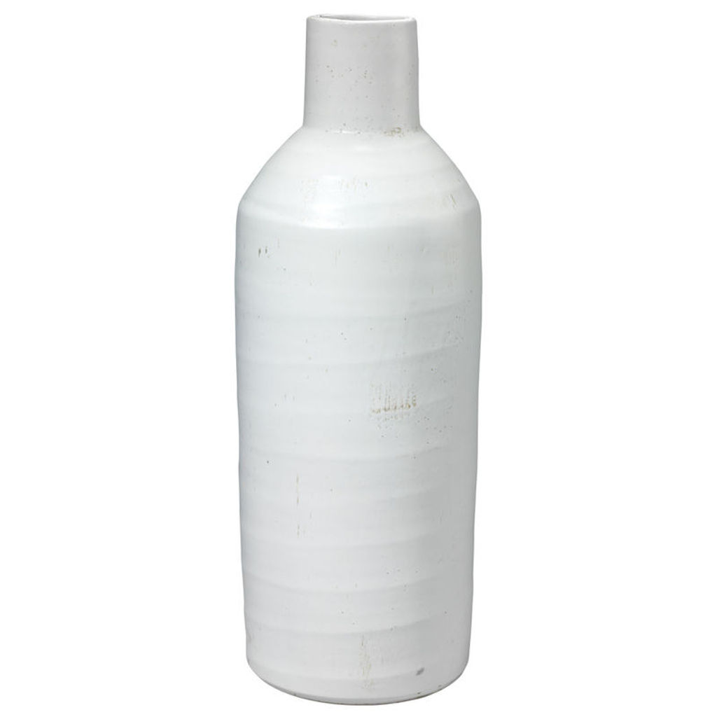 Dimple Carafe In Matte White Ceramic