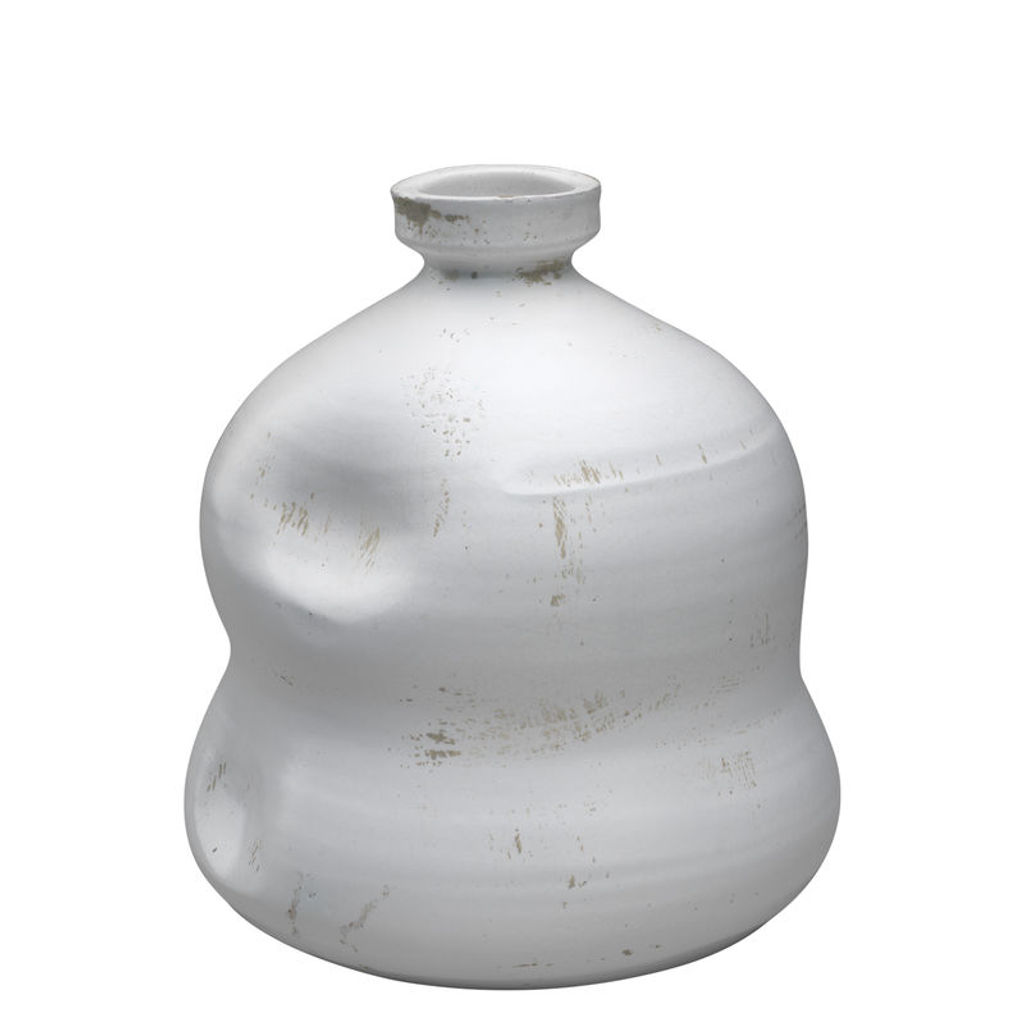 Dimple Jug In Matte White Ceramic