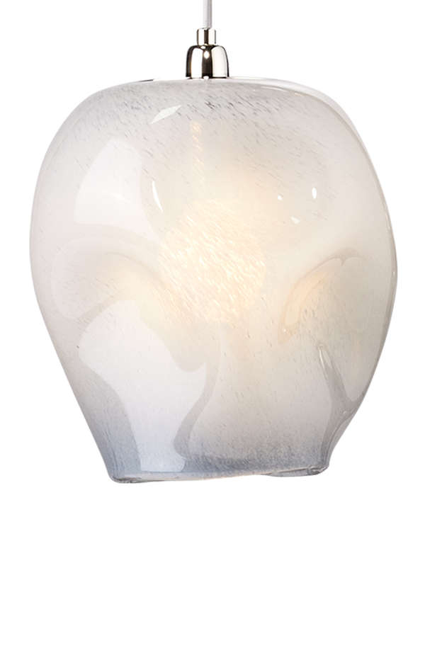 Daphne Glass Pendant, Large In Cornflower Blue Glass