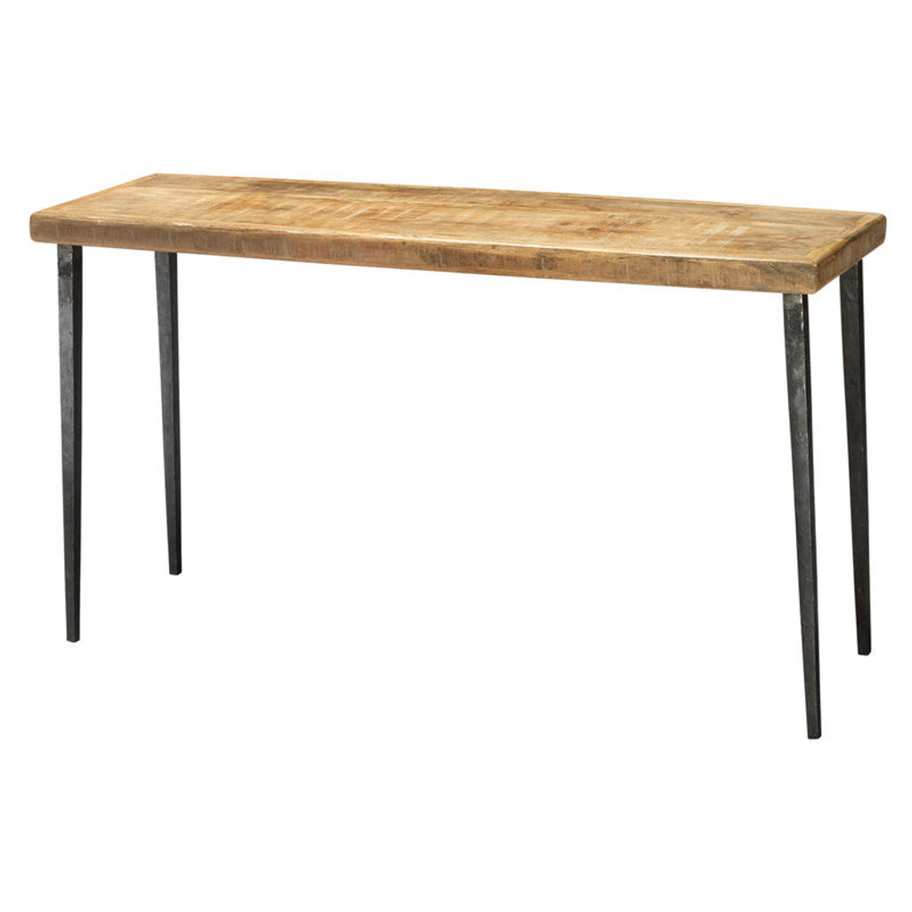 Farmhouse Console Table In Natural Wood