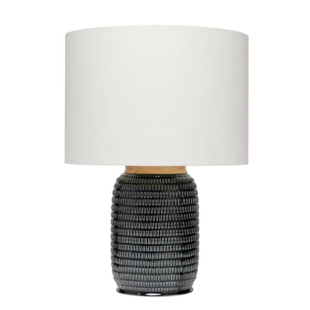 Table Lamp In Dark Navy Ceramic