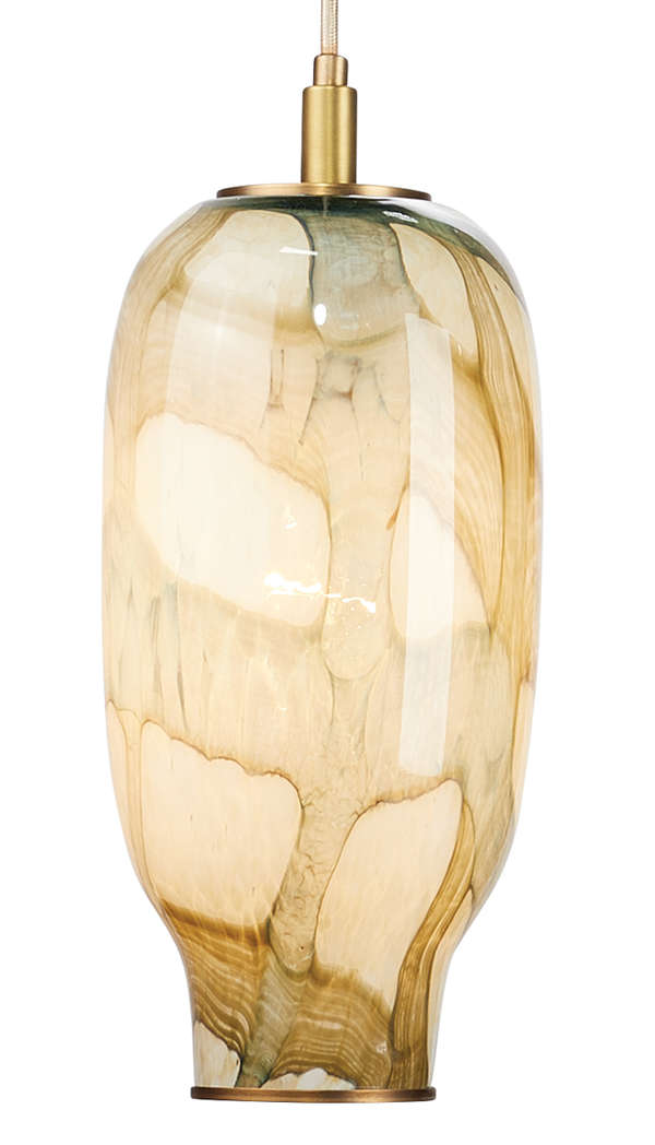 Helen Pendant, Large In Pale Blue Glass